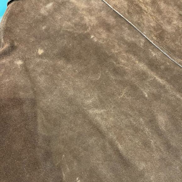 Vintage 70s handmade leather fringe shawl poncho - Picture 10 of 10